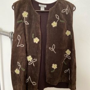 Suede/Sweater Vest